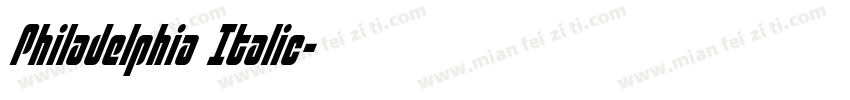 Philadelphia Italic字体转换